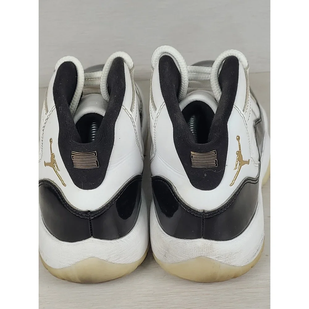 Jordan 11 Retro Sz 7Y Gratitude Kids White Black Metallic Gold 378038-170